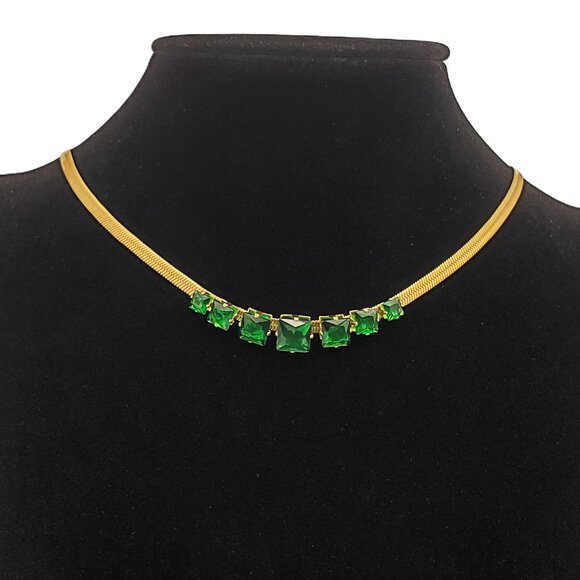 14K Gold Womens 2ct Green Emerald Gemstone 18